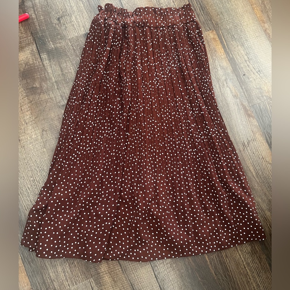 Polka Dot Brown/Maroon Skirt